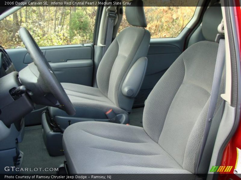 Inferno Red Crystal Pearl / Medium Slate Gray 2006 Dodge Caravan SE