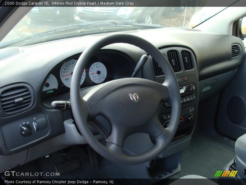 Inferno Red Crystal Pearl / Medium Slate Gray 2006 Dodge Caravan SE
