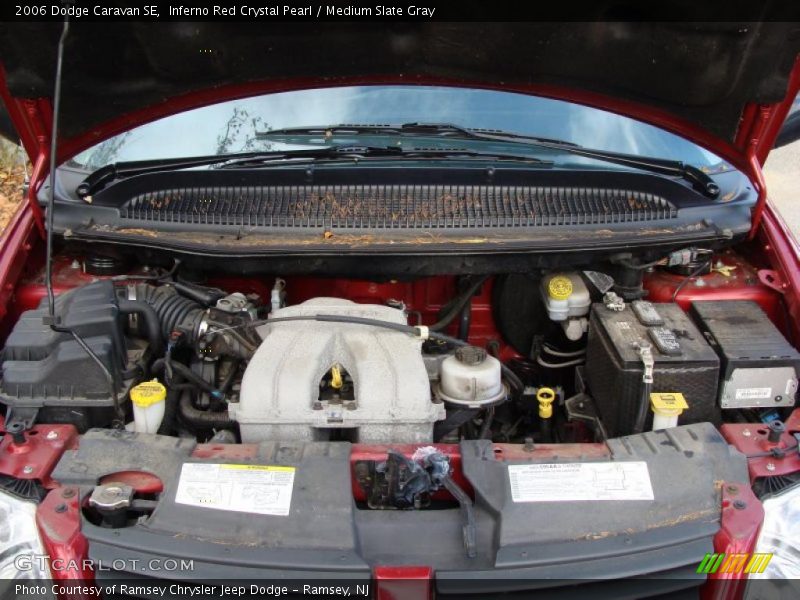 Inferno Red Crystal Pearl / Medium Slate Gray 2006 Dodge Caravan SE