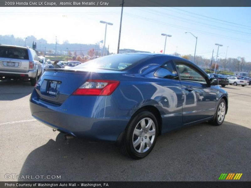 Atomic Blue Metallic / Gray 2009 Honda Civic LX Coupe