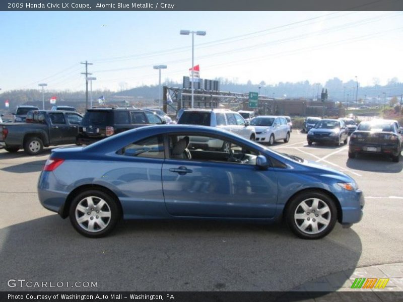 Atomic Blue Metallic / Gray 2009 Honda Civic LX Coupe