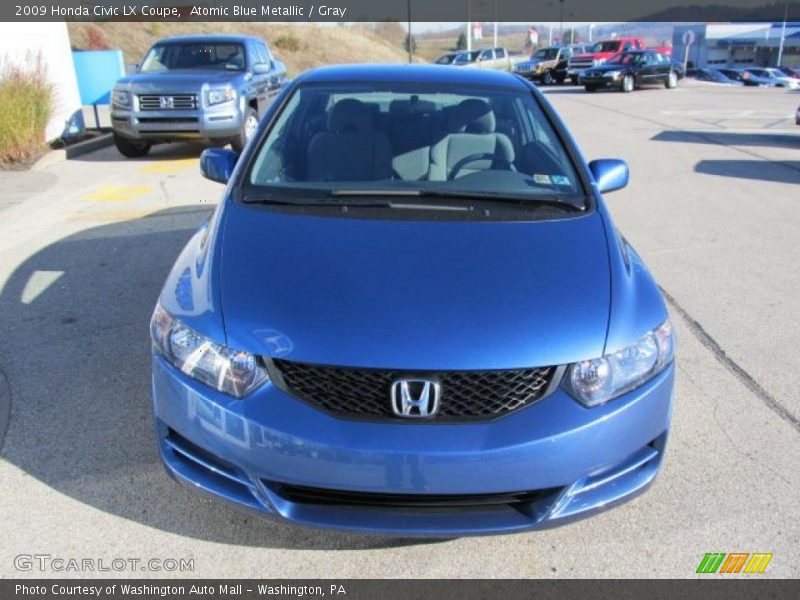 Atomic Blue Metallic / Gray 2009 Honda Civic LX Coupe