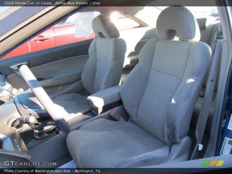 Atomic Blue Metallic / Gray 2009 Honda Civic LX Coupe