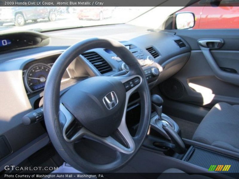 Atomic Blue Metallic / Gray 2009 Honda Civic LX Coupe