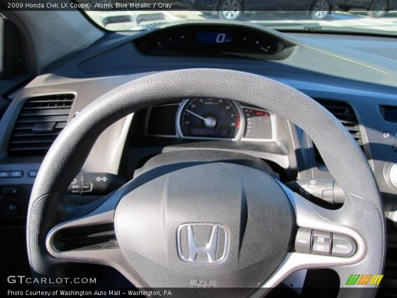 Atomic Blue Metallic / Gray 2009 Honda Civic LX Coupe