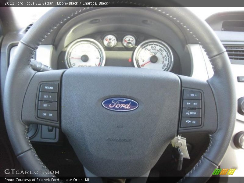 Ebony Black / Charcoal Black 2011 Ford Focus SES Sedan