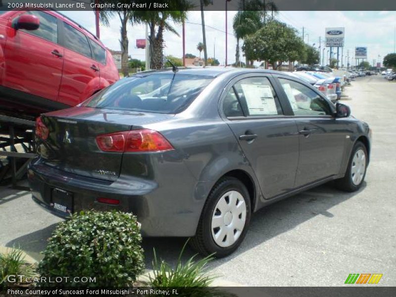 Graphite Gray Pearl / Black 2009 Mitsubishi Lancer DE
