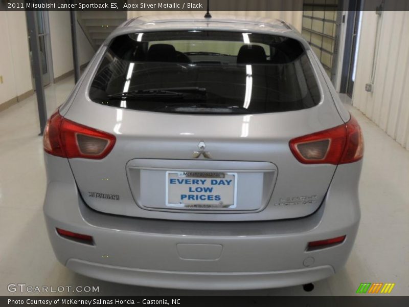Apex Silver Metallic / Black 2011 Mitsubishi Lancer Sportback ES