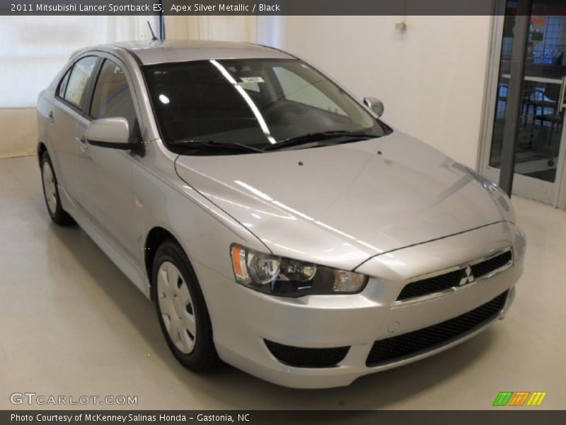 Apex Silver Metallic / Black 2011 Mitsubishi Lancer Sportback ES