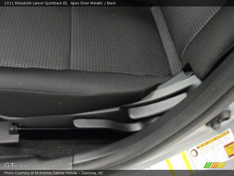 Apex Silver Metallic / Black 2011 Mitsubishi Lancer Sportback ES
