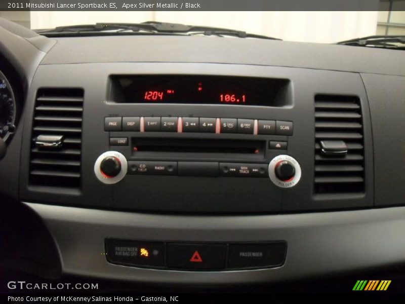 Apex Silver Metallic / Black 2011 Mitsubishi Lancer Sportback ES
