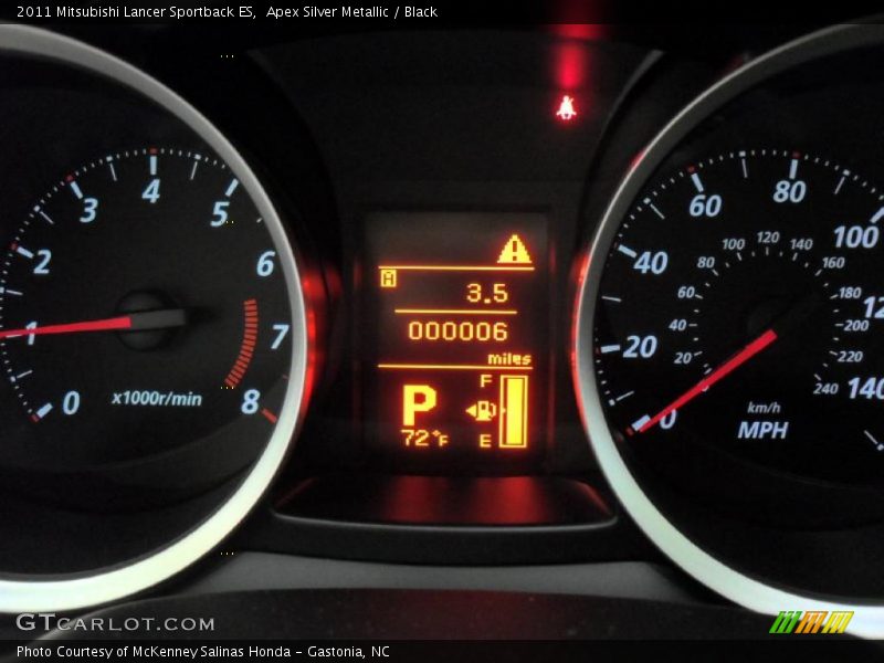 Apex Silver Metallic / Black 2011 Mitsubishi Lancer Sportback ES