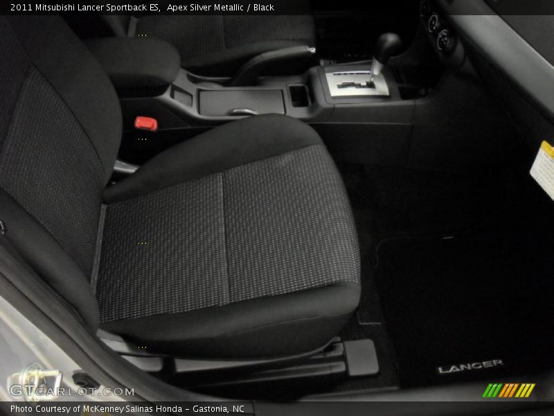 Apex Silver Metallic / Black 2011 Mitsubishi Lancer Sportback ES