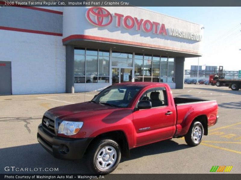 Impulse Red Pearl / Graphite Gray 2008 Toyota Tacoma Regular Cab