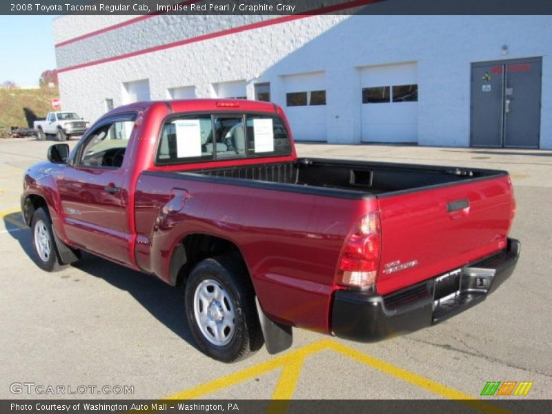 Impulse Red Pearl / Graphite Gray 2008 Toyota Tacoma Regular Cab