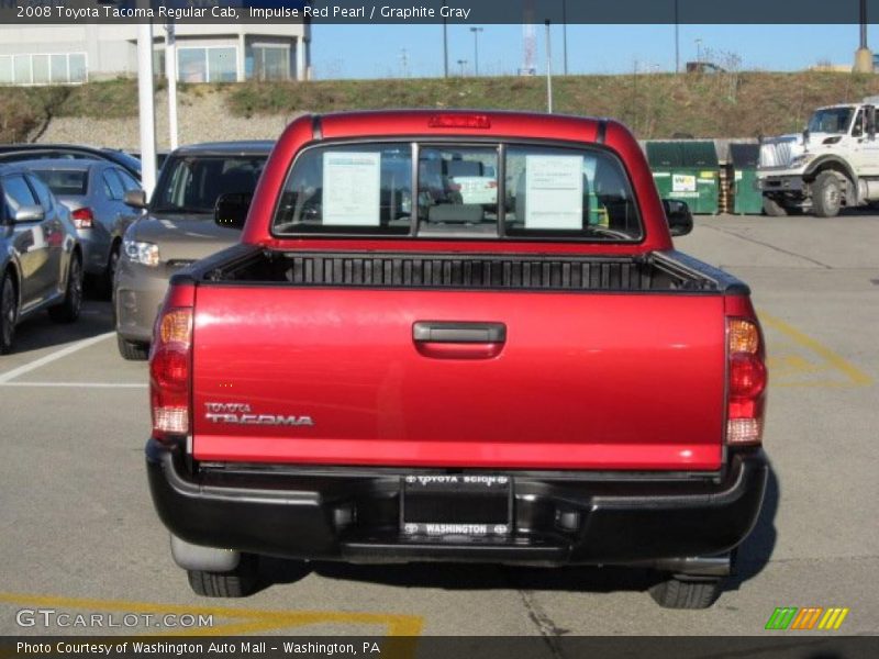 Impulse Red Pearl / Graphite Gray 2008 Toyota Tacoma Regular Cab