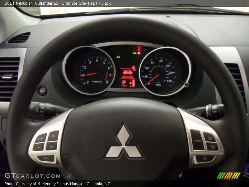 Graphite Gray Pearl / Black 2011 Mitsubishi Outlander ES