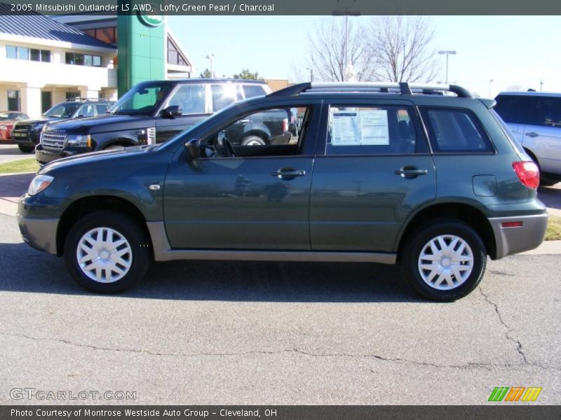 Lofty Green Pearl / Charcoal 2005 Mitsubishi Outlander LS AWD