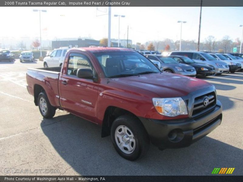 Impulse Red Pearl / Graphite Gray 2008 Toyota Tacoma Regular Cab