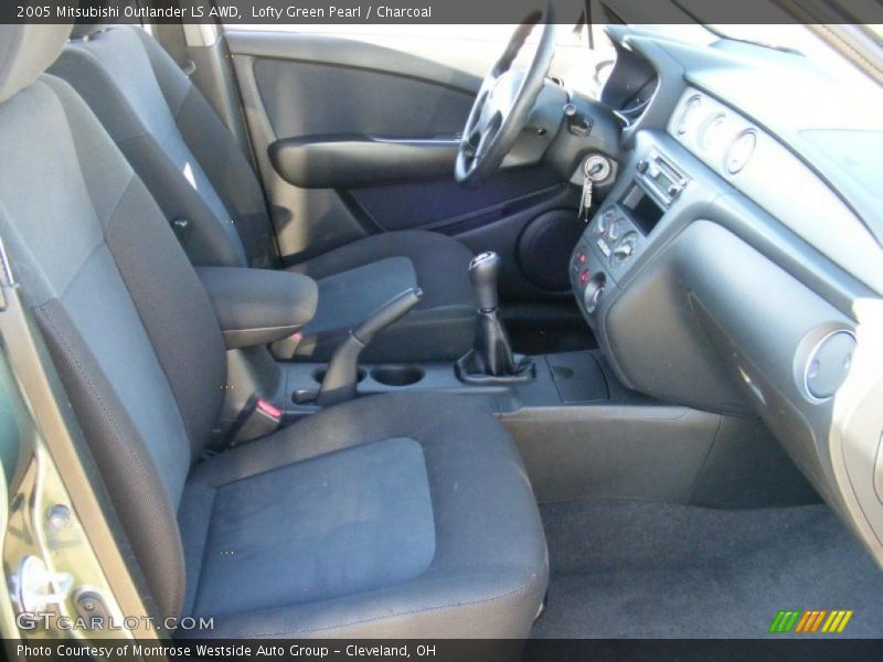Lofty Green Pearl / Charcoal 2005 Mitsubishi Outlander LS AWD