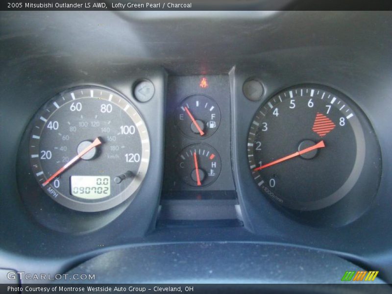 Lofty Green Pearl / Charcoal 2005 Mitsubishi Outlander LS AWD