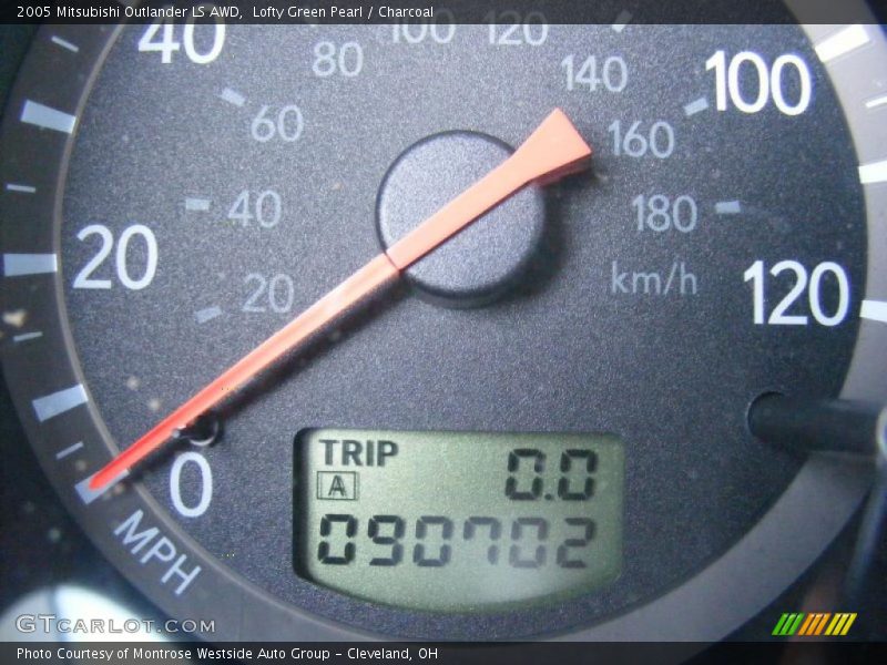 Lofty Green Pearl / Charcoal 2005 Mitsubishi Outlander LS AWD
