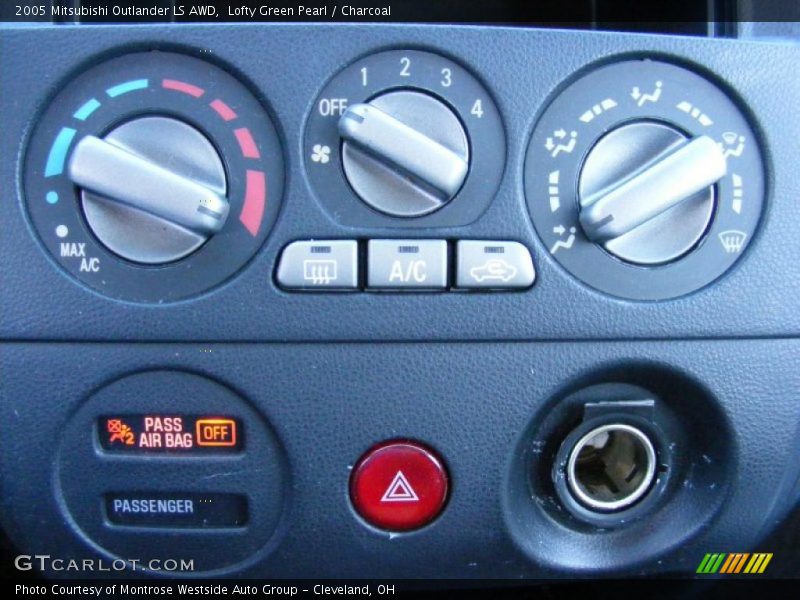 Lofty Green Pearl / Charcoal 2005 Mitsubishi Outlander LS AWD