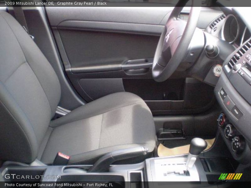 Graphite Gray Pearl / Black 2009 Mitsubishi Lancer DE