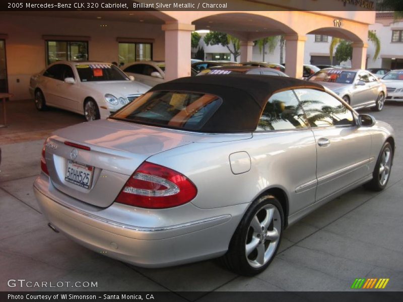 Brilliant Silver Metallic / Charcoal 2005 Mercedes-Benz CLK 320 Cabriolet