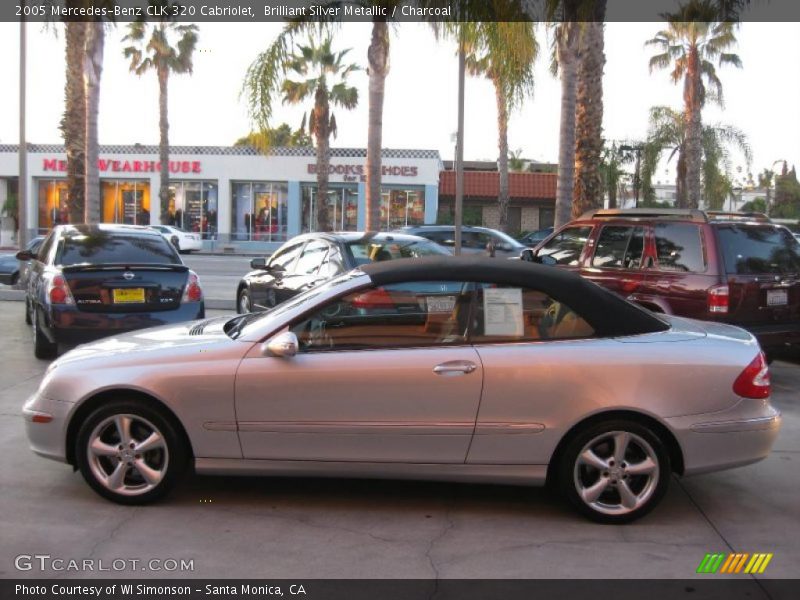 Brilliant Silver Metallic / Charcoal 2005 Mercedes-Benz CLK 320 Cabriolet