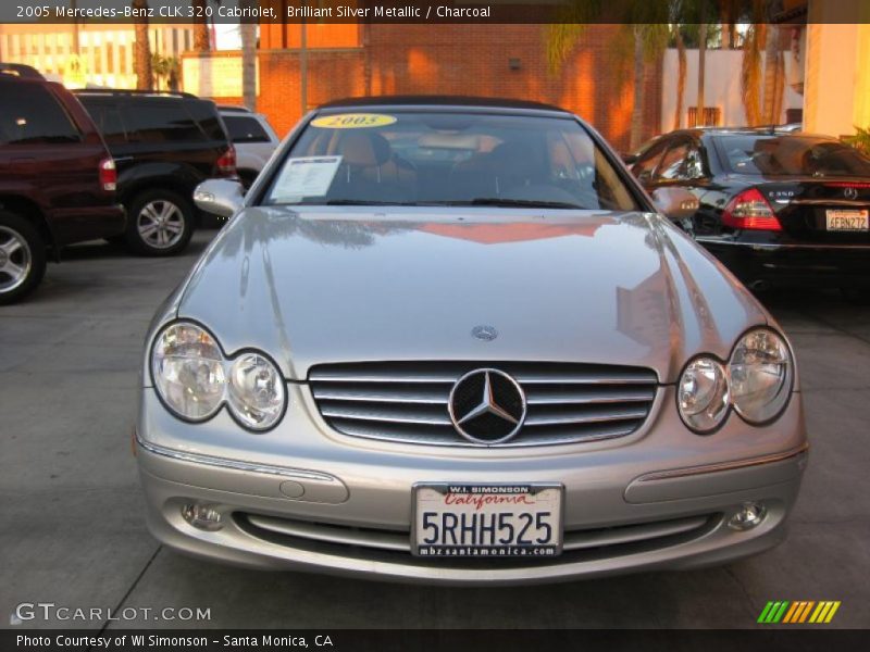 Brilliant Silver Metallic / Charcoal 2005 Mercedes-Benz CLK 320 Cabriolet