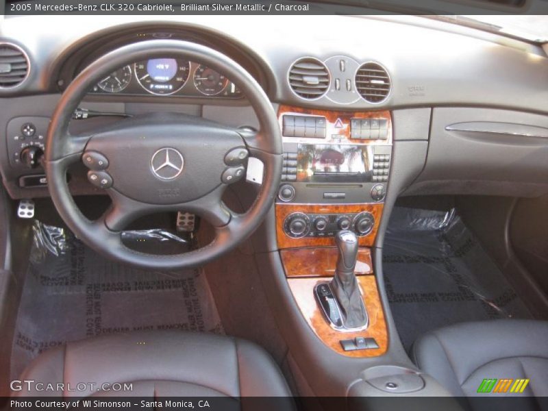 Brilliant Silver Metallic / Charcoal 2005 Mercedes-Benz CLK 320 Cabriolet