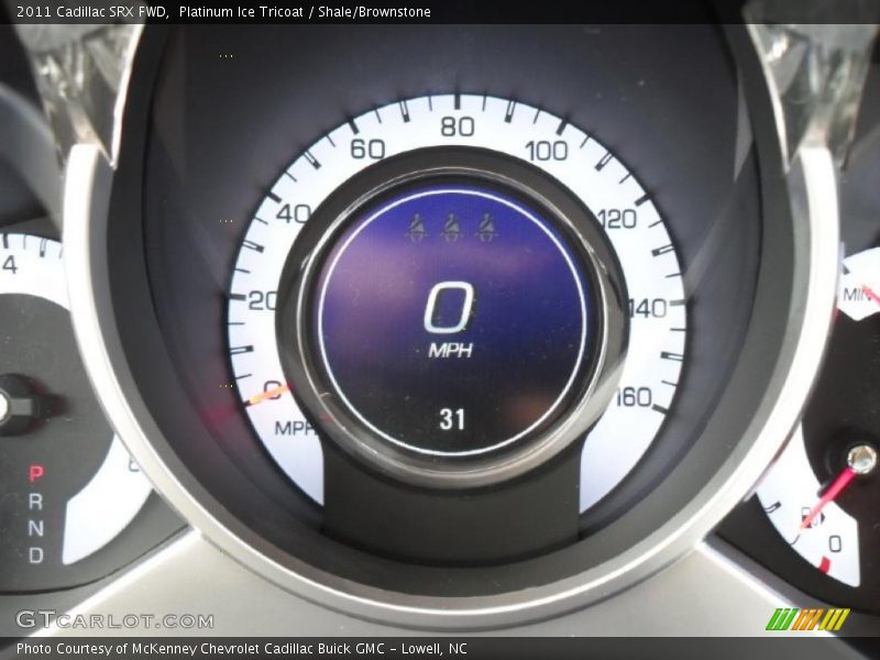 Platinum Ice Tricoat / Shale/Brownstone 2011 Cadillac SRX FWD