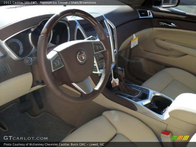 Platinum Ice Tricoat / Shale/Brownstone 2011 Cadillac SRX FWD