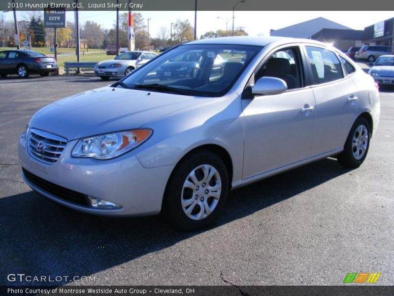 Liquid Silver / Gray 2010 Hyundai Elantra GLS