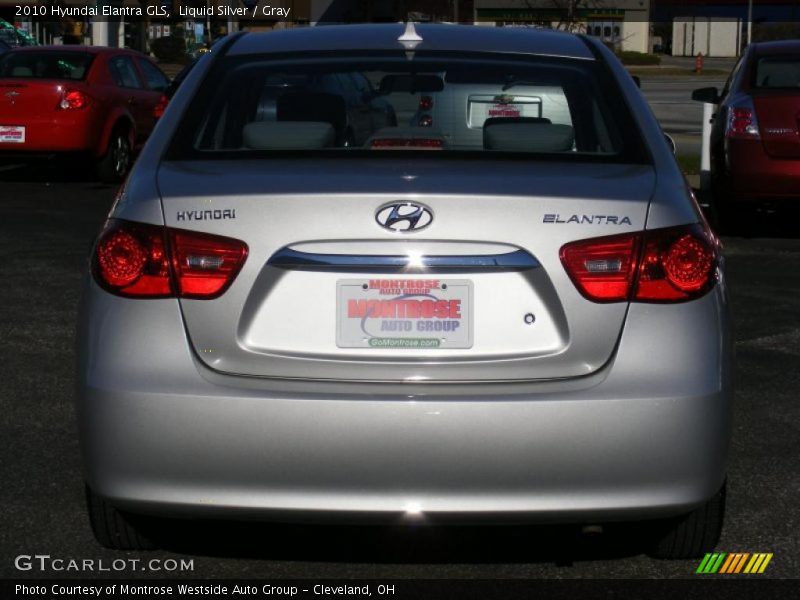 Liquid Silver / Gray 2010 Hyundai Elantra GLS