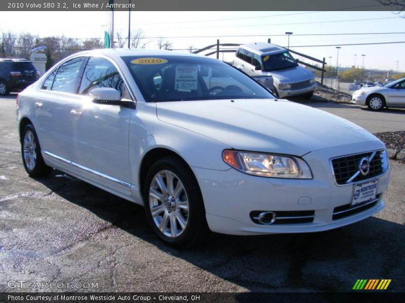 Ice White / Anthracite 2010 Volvo S80 3.2