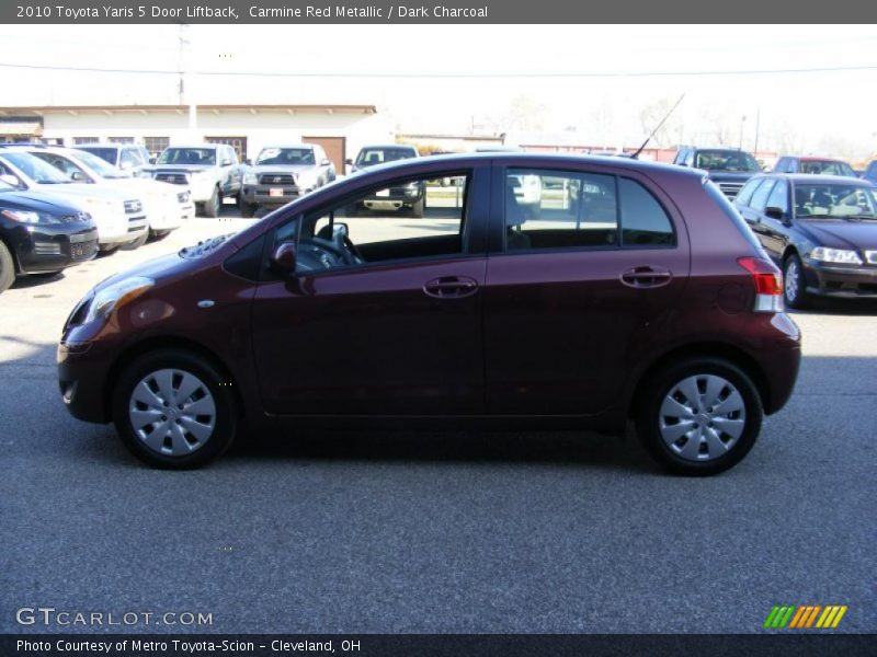 Carmine Red Metallic / Dark Charcoal 2010 Toyota Yaris 5 Door Liftback