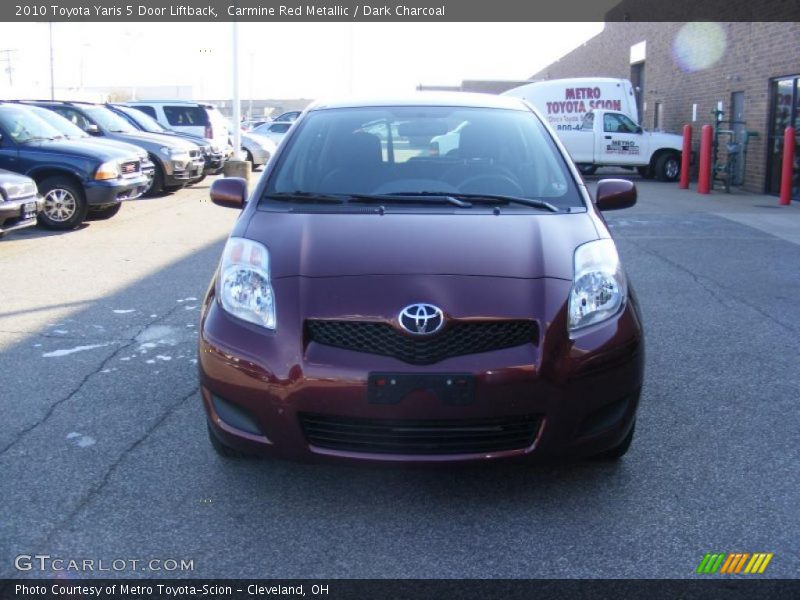 Carmine Red Metallic / Dark Charcoal 2010 Toyota Yaris 5 Door Liftback