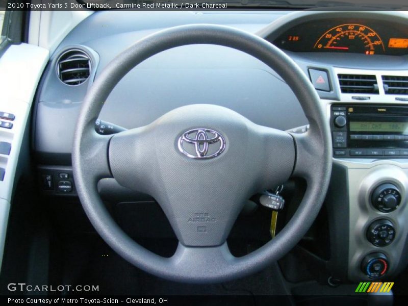 Carmine Red Metallic / Dark Charcoal 2010 Toyota Yaris 5 Door Liftback