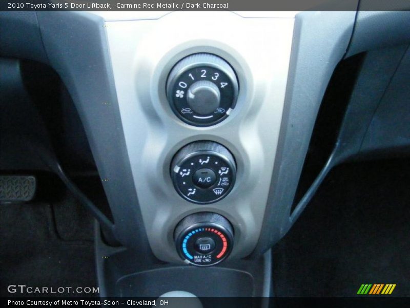 Carmine Red Metallic / Dark Charcoal 2010 Toyota Yaris 5 Door Liftback