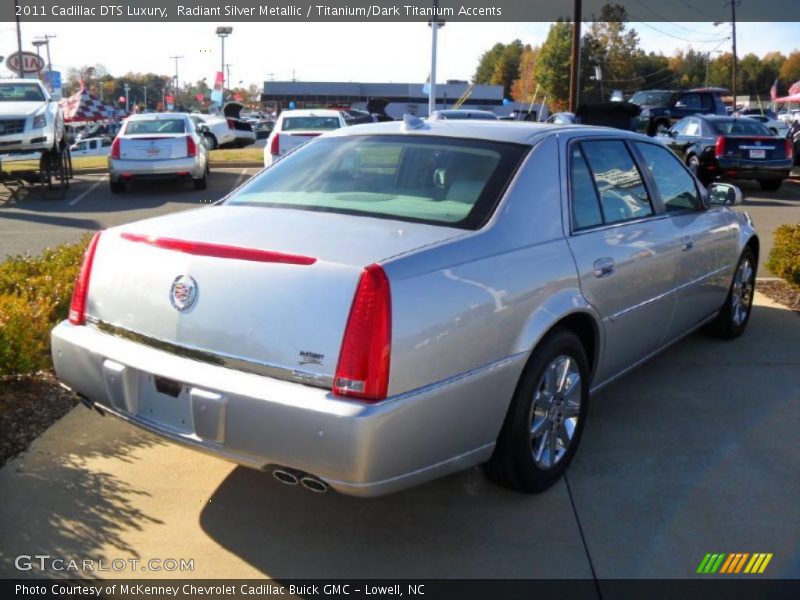 Radiant Silver Metallic / Titanium/Dark Titanium Accents 2011 Cadillac DTS Luxury