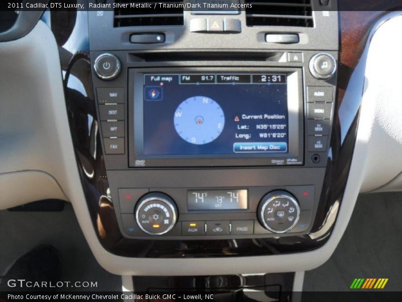 Radiant Silver Metallic / Titanium/Dark Titanium Accents 2011 Cadillac DTS Luxury