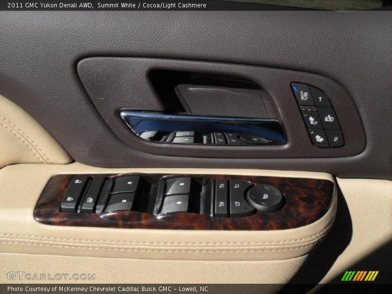 Summit White / Cocoa/Light Cashmere 2011 GMC Yukon Denali AWD