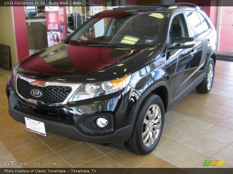 Ebony Black / Black 2011 Kia Sorento EX V6