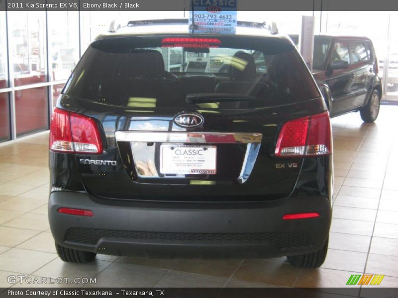 Ebony Black / Black 2011 Kia Sorento EX V6