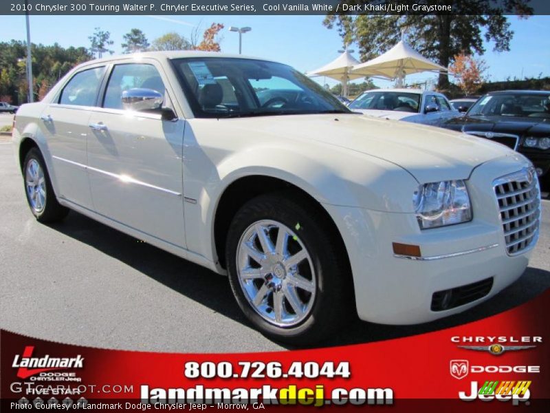Cool Vanilla White / Dark Khaki/Light Graystone 2010 Chrysler 300 Touring Walter P. Chryler Executive Series