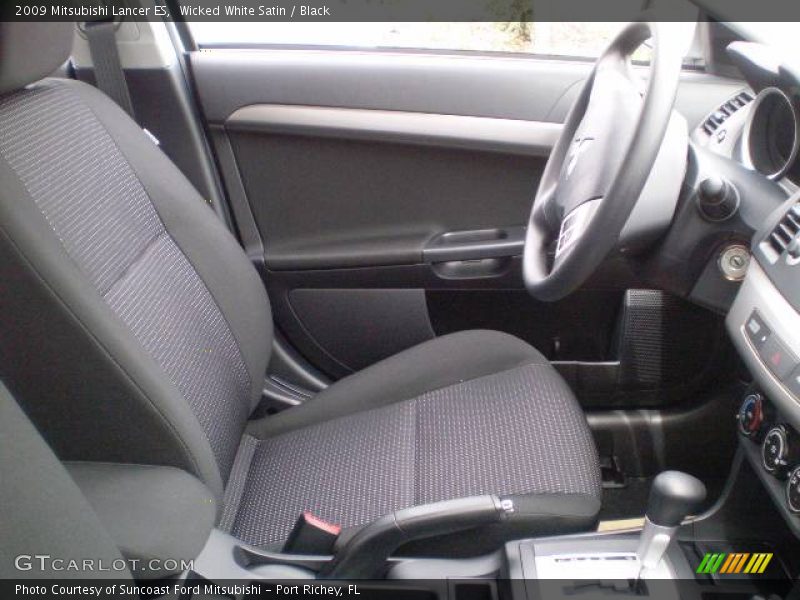 Wicked White Satin / Black 2009 Mitsubishi Lancer ES