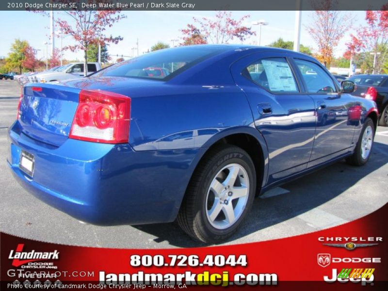 Deep Water Blue Pearl / Dark Slate Gray 2010 Dodge Charger SE