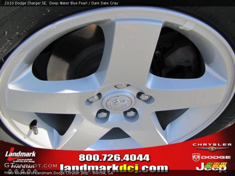 Deep Water Blue Pearl / Dark Slate Gray 2010 Dodge Charger SE